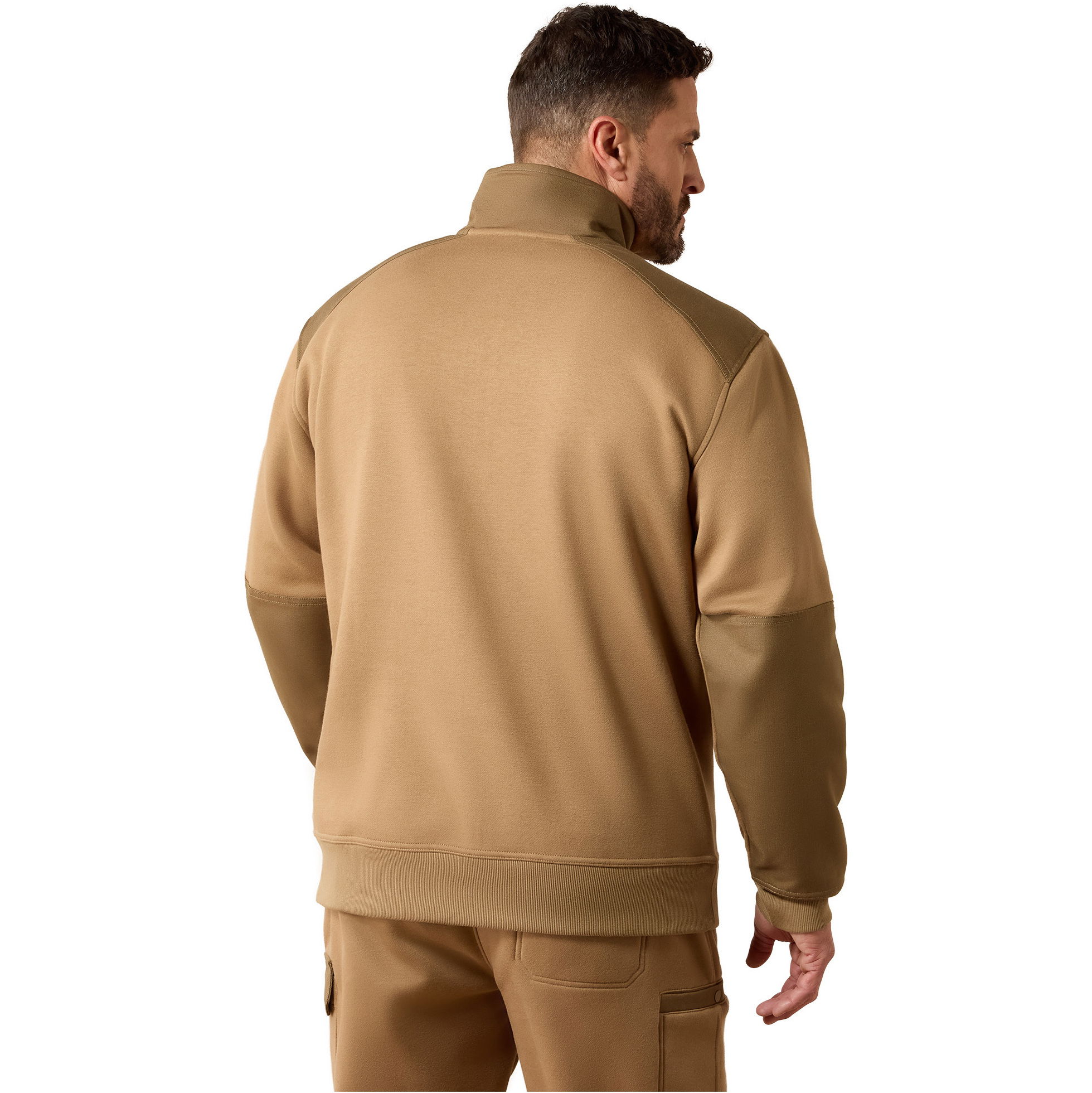 2026 Ariat Mens Rebar Workman Duracanvas 1/4 Zip Sweatshirt 10079171 - Field Khaki